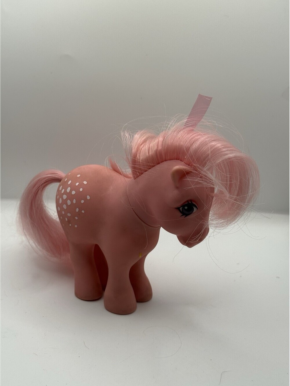 1982 My Little Pony Cotton Candy G1 Pink White Spots